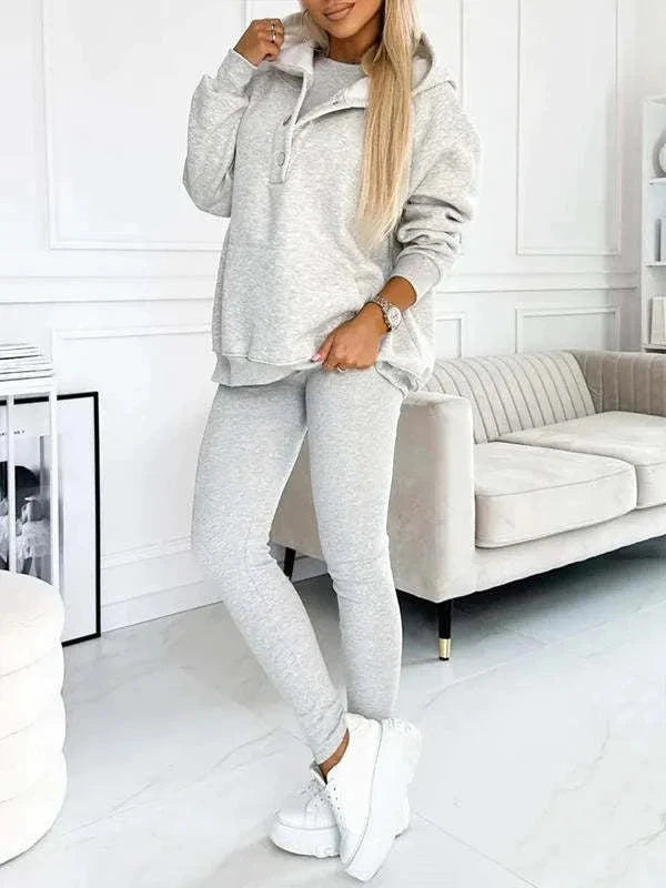 Women’s Off Shoulder Sweatshirt & Leggings Set