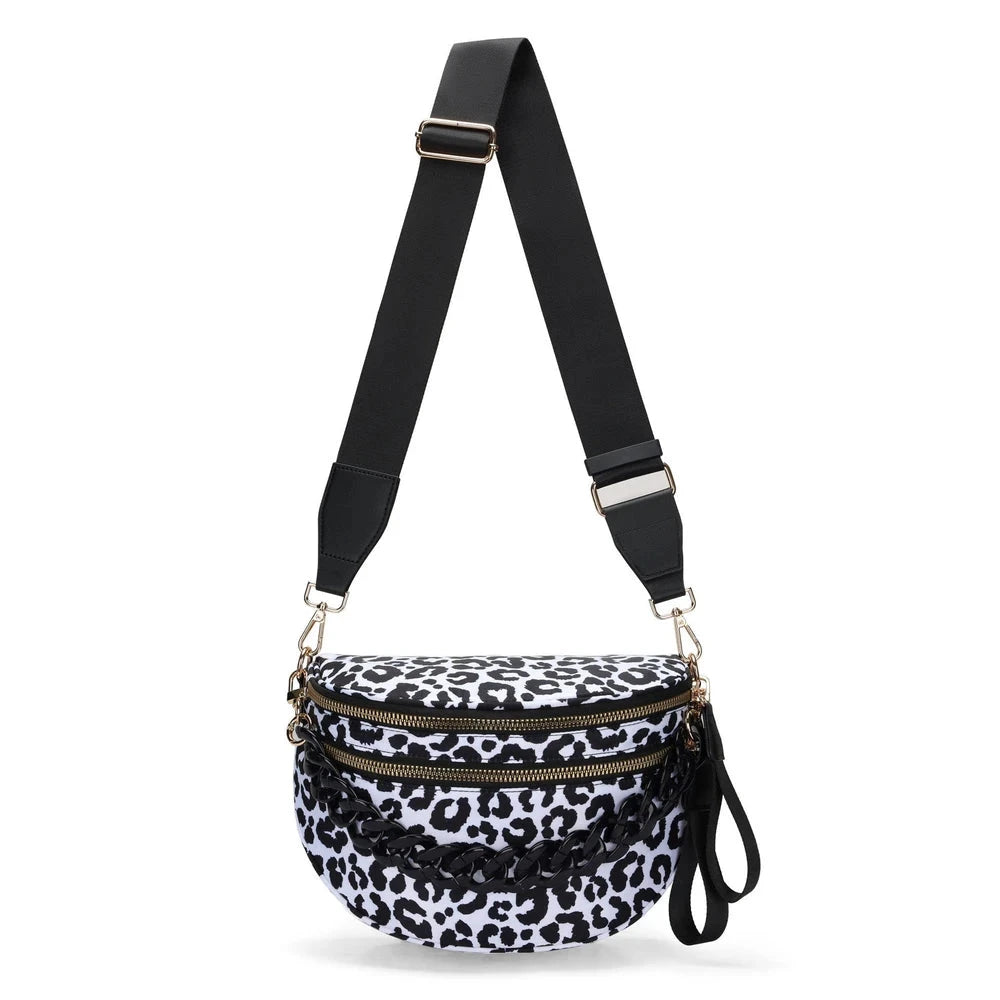 Leopard Print Crossbody Belt Bag