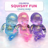 Baby Squishy Oversized Glossy Sparkling Soft Rubber Stress Relief Toy Blue
