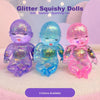 Baby Squishy Oversized Glossy Sparkling Soft Rubber Stress Relief Toy Blue