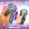 Baby Squishy Oversized Glossy Sparkling Soft Rubber Stress Relief Toy Blue