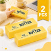 2PCS Butter Squishy – Slow Rising Butter Squishy Toy, Realistic Food Fidget Toys for Adults, Soft PU Material, Sensory Anxiety Relief & Focus Aid, Portable 5.5 Inch Squishy Butter for Office & Home