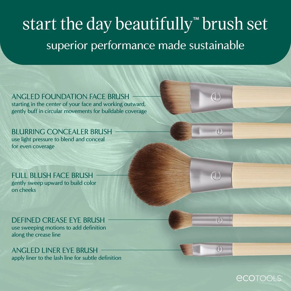 Ecotools 6 Piece Start the Day Beautifully Makeup Brush Set