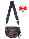 Bum Bag Crossbody Bag for Women | Spacious Bum Bags | Nylon Crossbody Fanny Packs | Leopard Purse Belt Wallet (Colour Bum Bag-Brown Leopard)