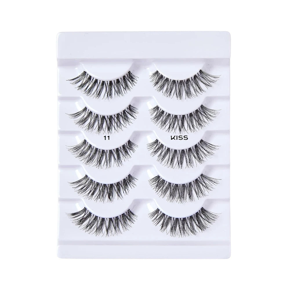 Kiss so Wispy, False Eyelashes, 'Pompadour', 16Mm, Includes 5 Pairs of Lashes, Easy to Apply, Reusable Lash Clusters