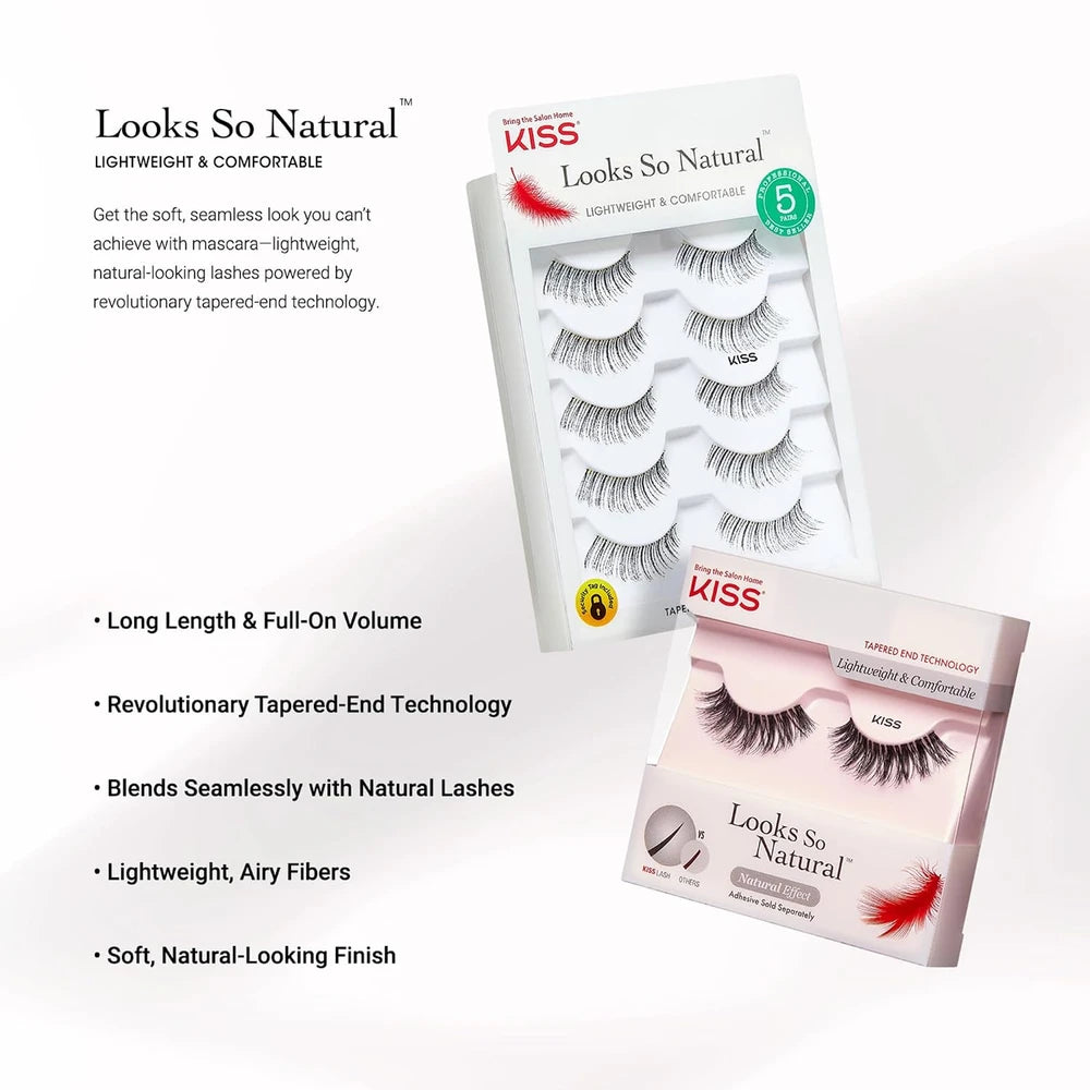Kiss so Wispy, False Eyelashes, 'Pompadour', 16Mm, Includes 5 Pairs of Lashes, Easy to Apply, Reusable Lash Clusters