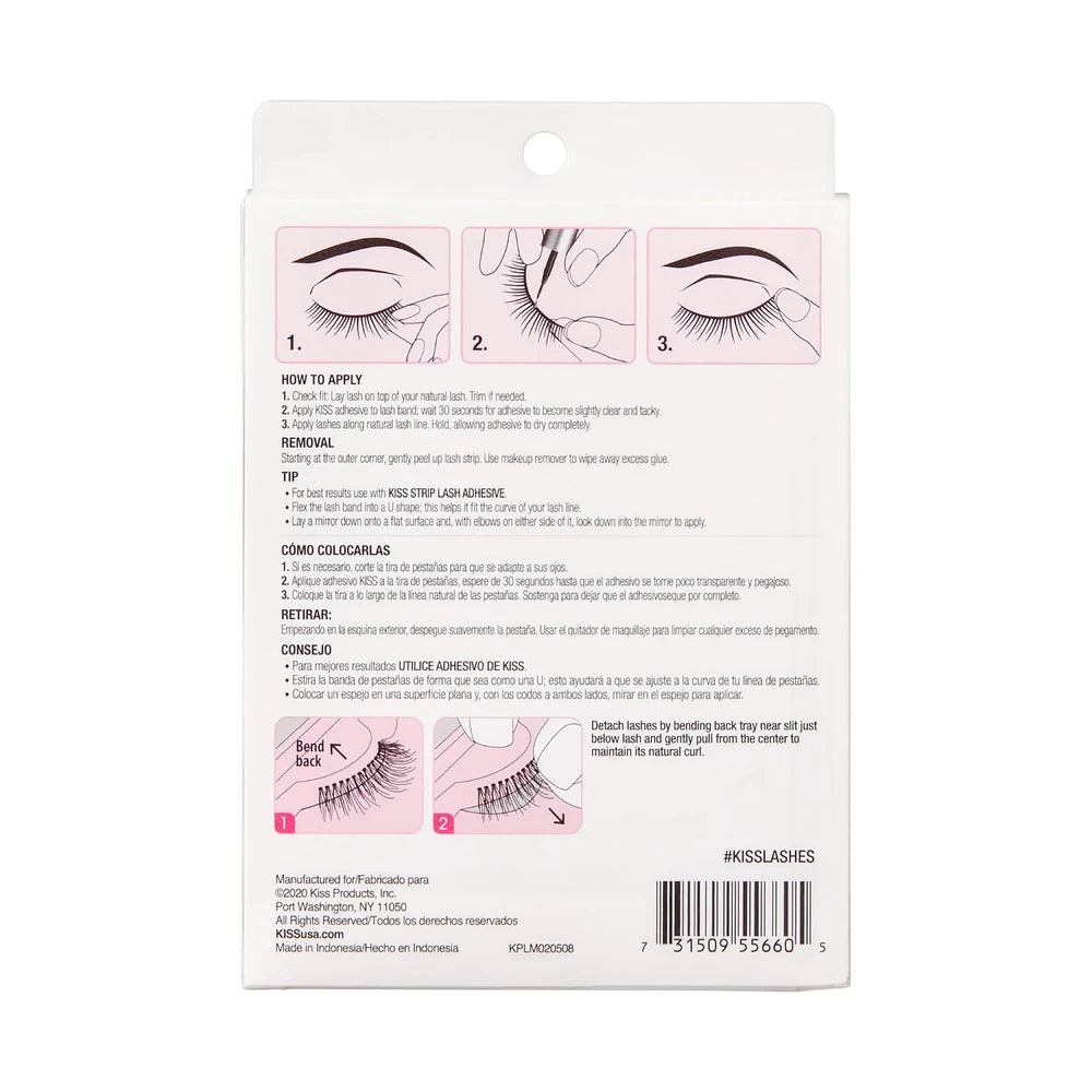 Kiss so Wispy, False Eyelashes, 'Pompadour', 16Mm, Includes 5 Pairs of Lashes, Easy to Apply, Reusable Lash Clusters