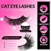 5 Pairs Cat Eye Lashes Faux Mink Eyelashes Natural Long Manga Lashes Winged End Eye Elongated Eyelashes Fake Lashes Makeup