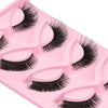 5 Pairs Cat Eye Lashes Faux Mink Eyelashes Natural Long Manga Lashes Winged End Eye Elongated Eyelashes Fake Lashes Makeup