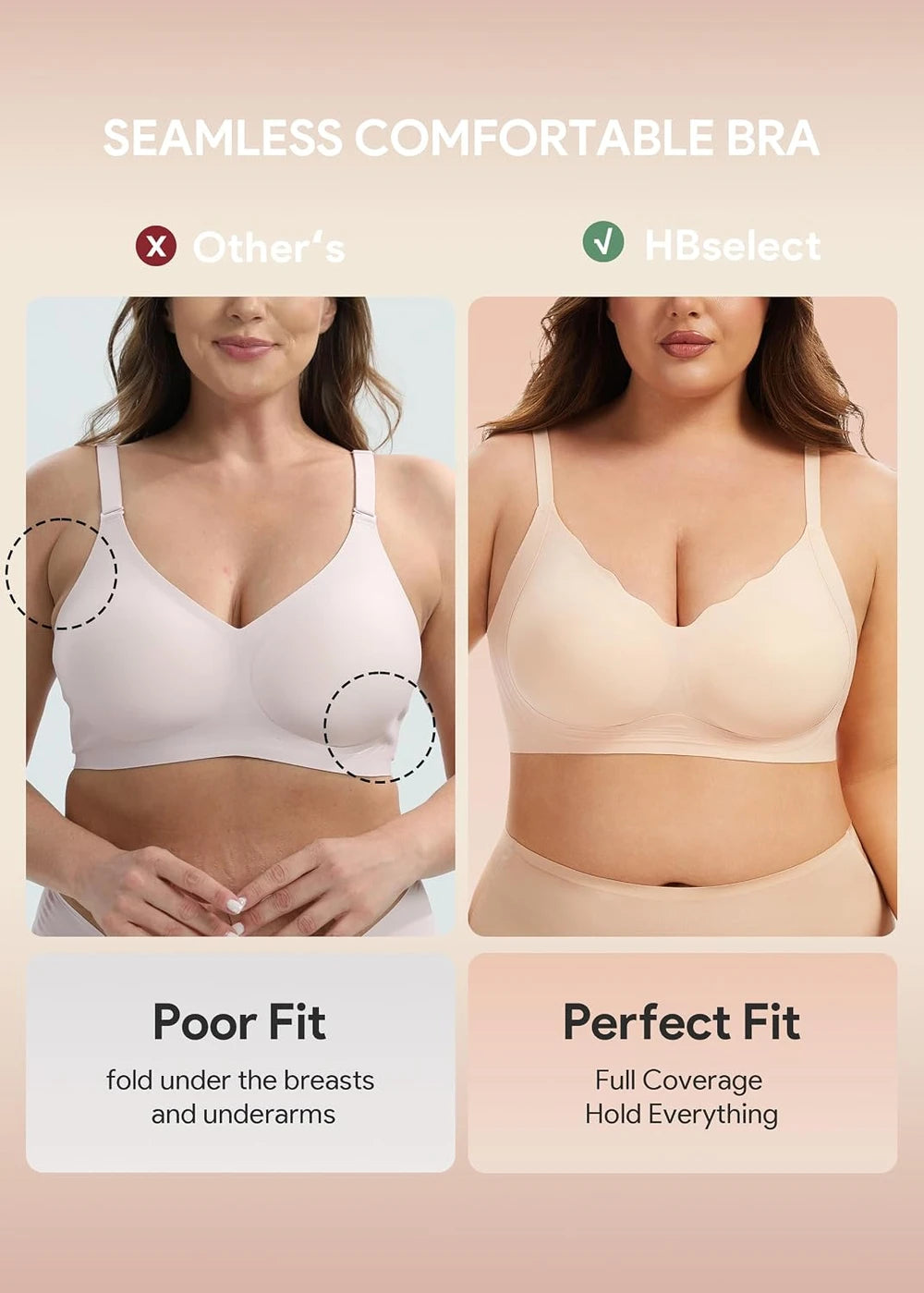 Seamless Wireless Jelly Bra Set