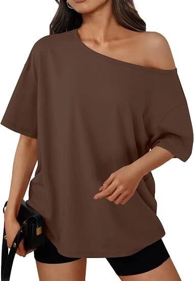 Trendy Queen Off Shoulder Oversized T-Shirt