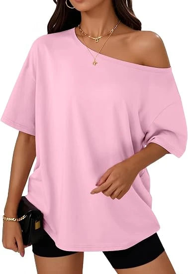 Trendy Queen Off Shoulder Oversized T-Shirt