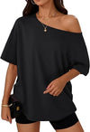 Trendy Queen Off Shoulder Oversized T-Shirt
