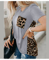 Loose Leopard Print Knitted Women's Top