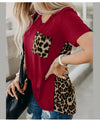 Loose Leopard Print Knitted Women's Top
