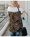 Loose Leopard Print Knitted Women's Top