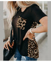 Loose Leopard Print Knitted Women's Top