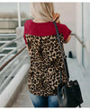 Loose Leopard Print Knitted Women's Top
