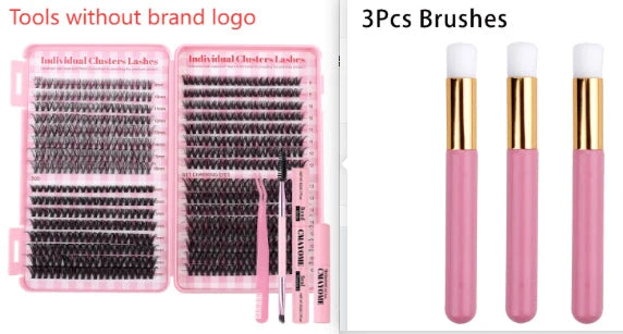 DIY Daily Natural Thick Segment Single Cluster False Eyelashes