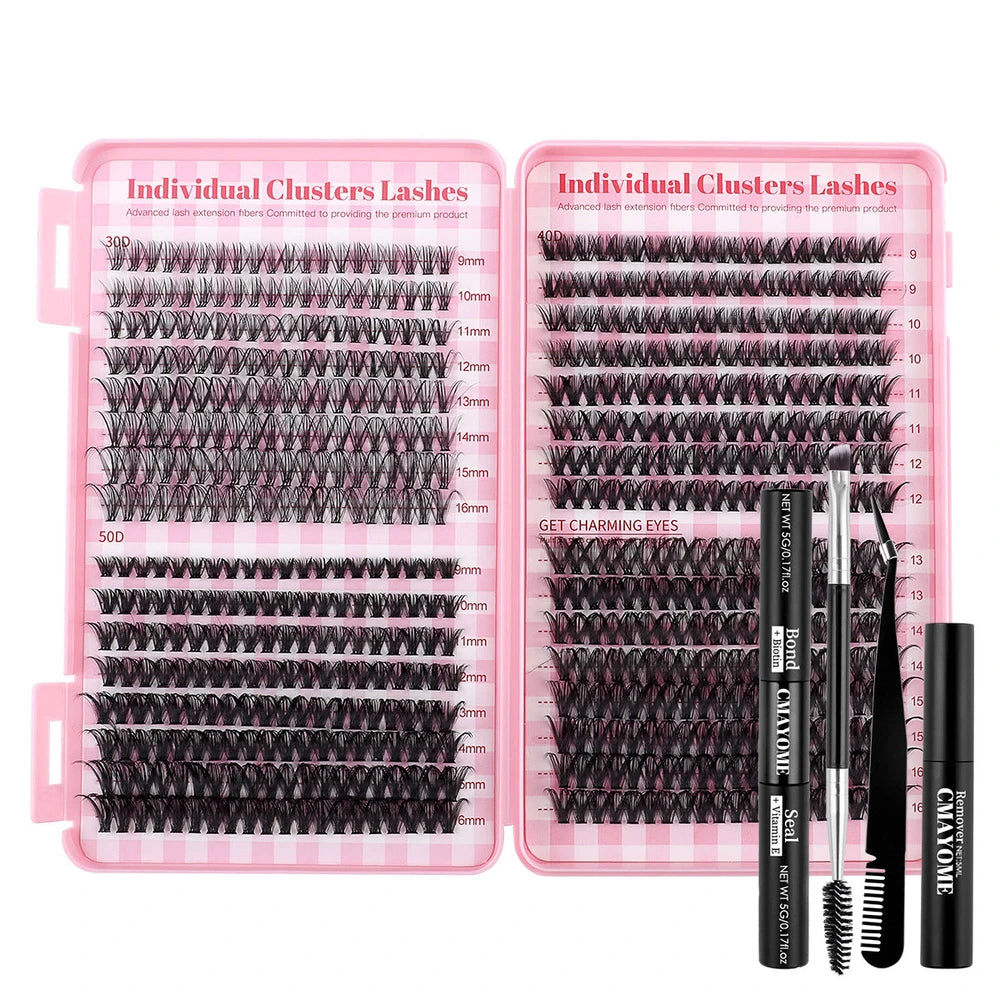 DIY Daily Natural Thick Segment Single Cluster False Eyelashes