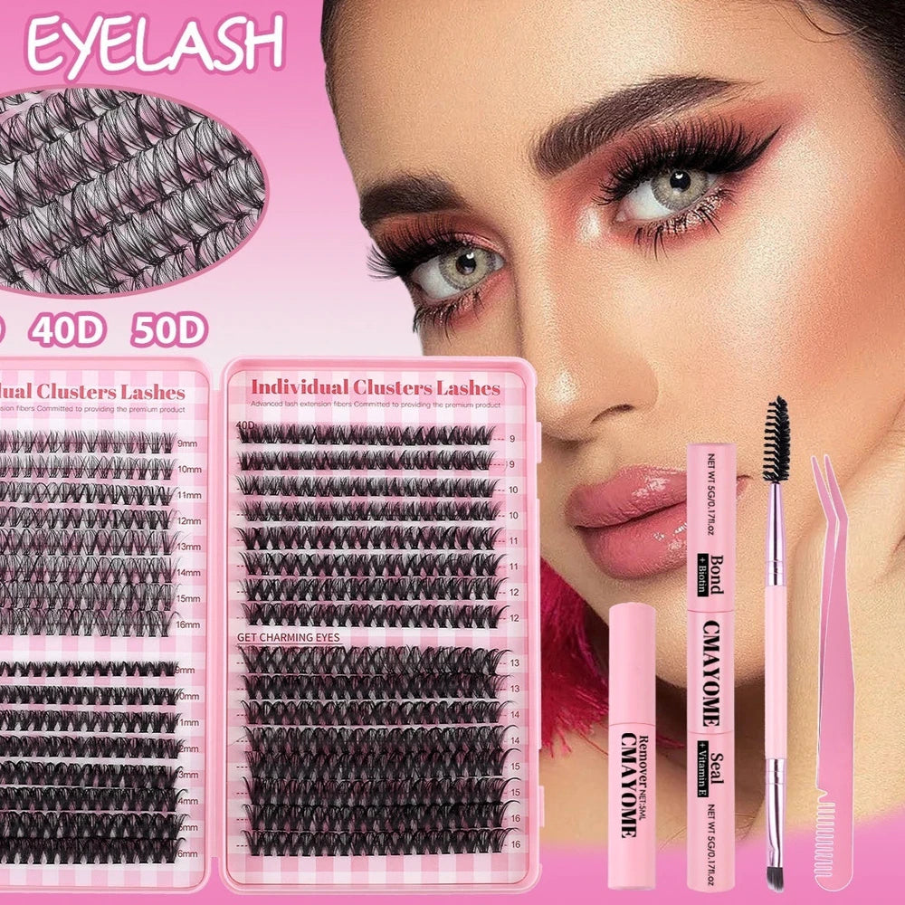 DIY Daily Natural Thick Segment Single Cluster False Eyelashes