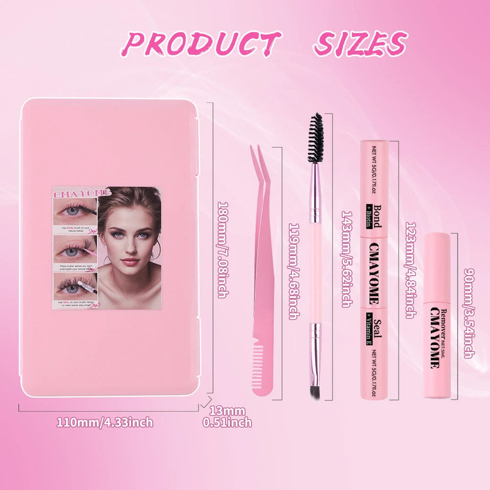 DIY Daily Natural Thick Segment Single Cluster False Eyelashes