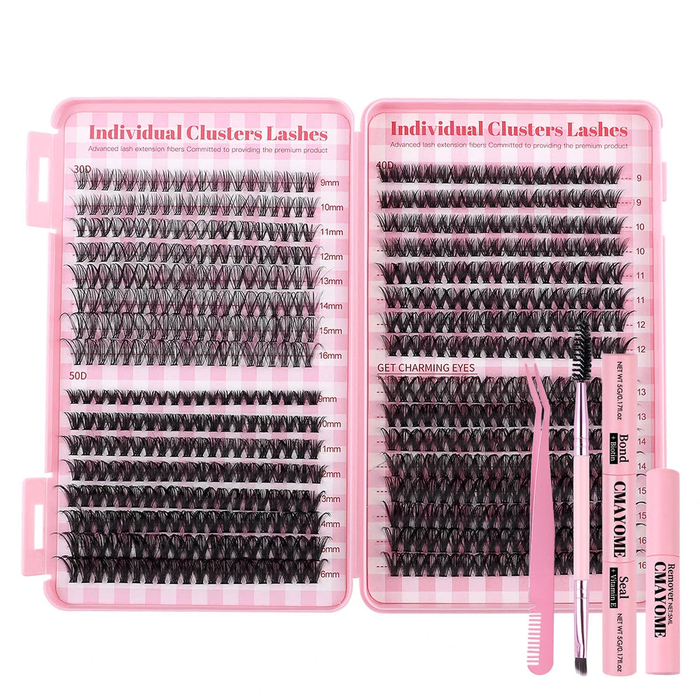 DIY Daily Natural Thick Segment Single Cluster False Eyelashes