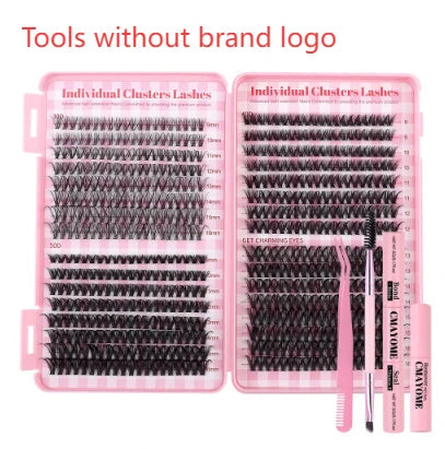 DIY Daily Natural Thick Segment Single Cluster False Eyelashes