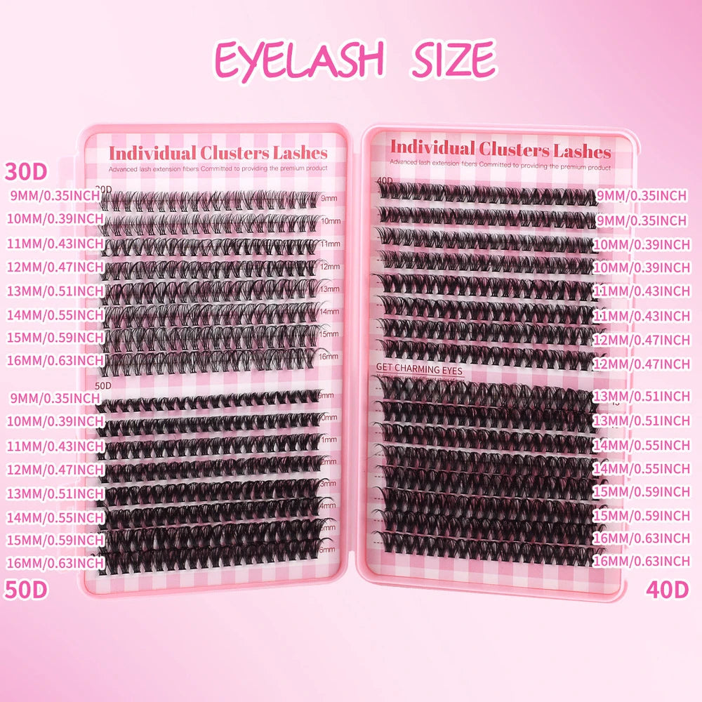 DIY Daily Natural Thick Segment Single Cluster False Eyelashes