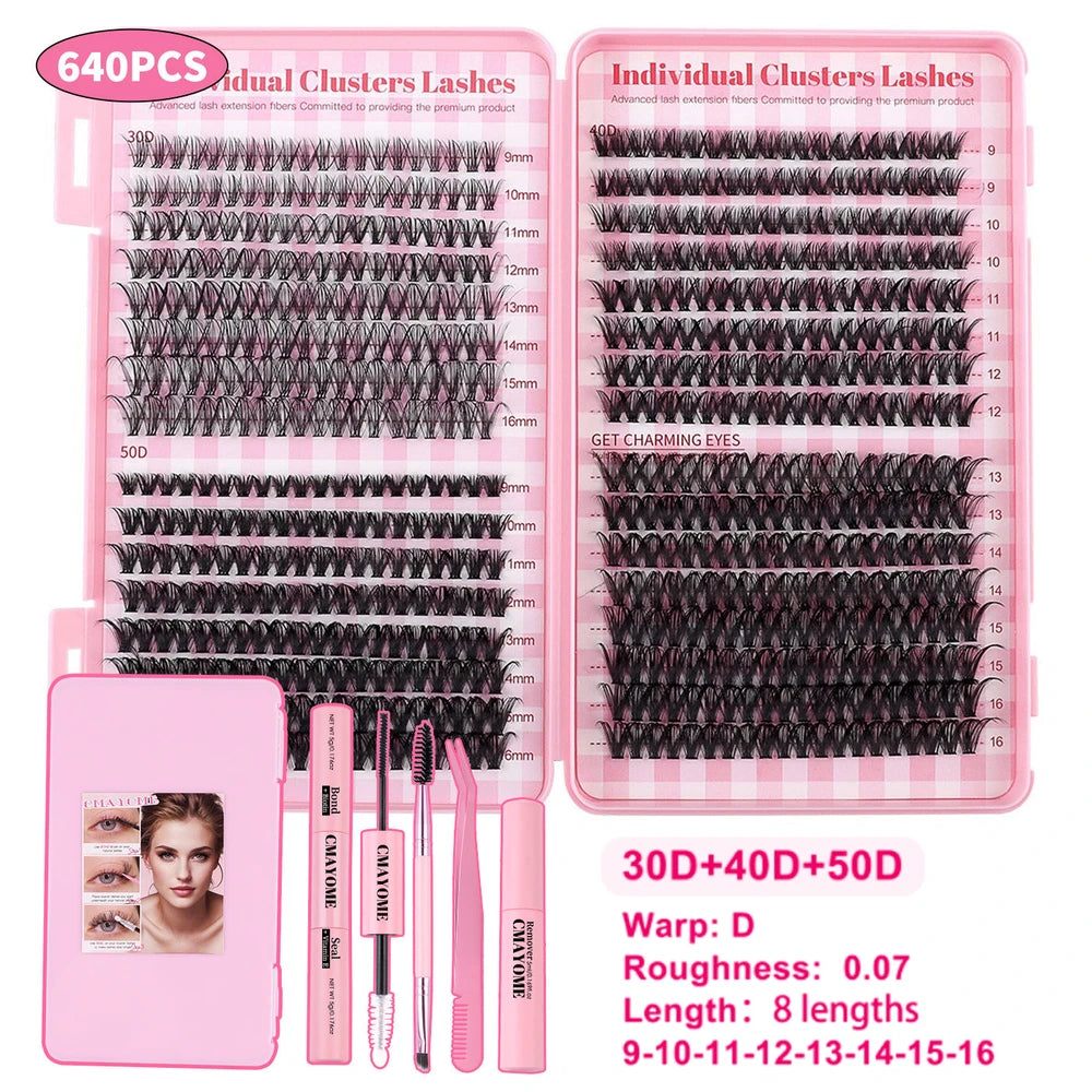 DIY Daily Natural Thick Segment Single Cluster False Eyelashes