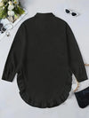 Hem Ruffled Casual Long Sleeve Shirt