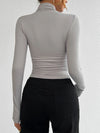 Y2K Slim Turtleneck T-shirt Fashion Casual Long-sleeved Pullover Tight Top Women's Clothing