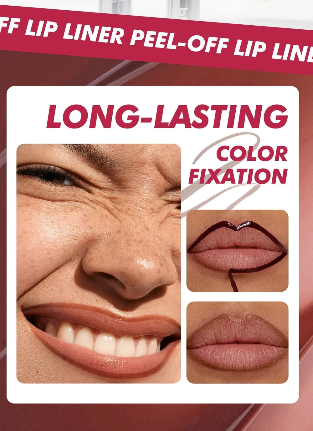 Slippery Lip Liner Pencil Waterproof, Long-Lasting, Smudge-Proof Moisturizing Plump Lips Lipstick, Lip Gloss, Lip Lacquer