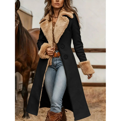 Womens Western-Style Plush Fashionable Printed Coat