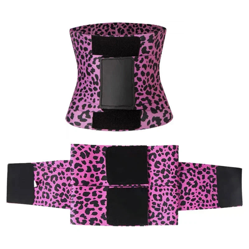 Pink Leopard Print Waist Cincher Wrap