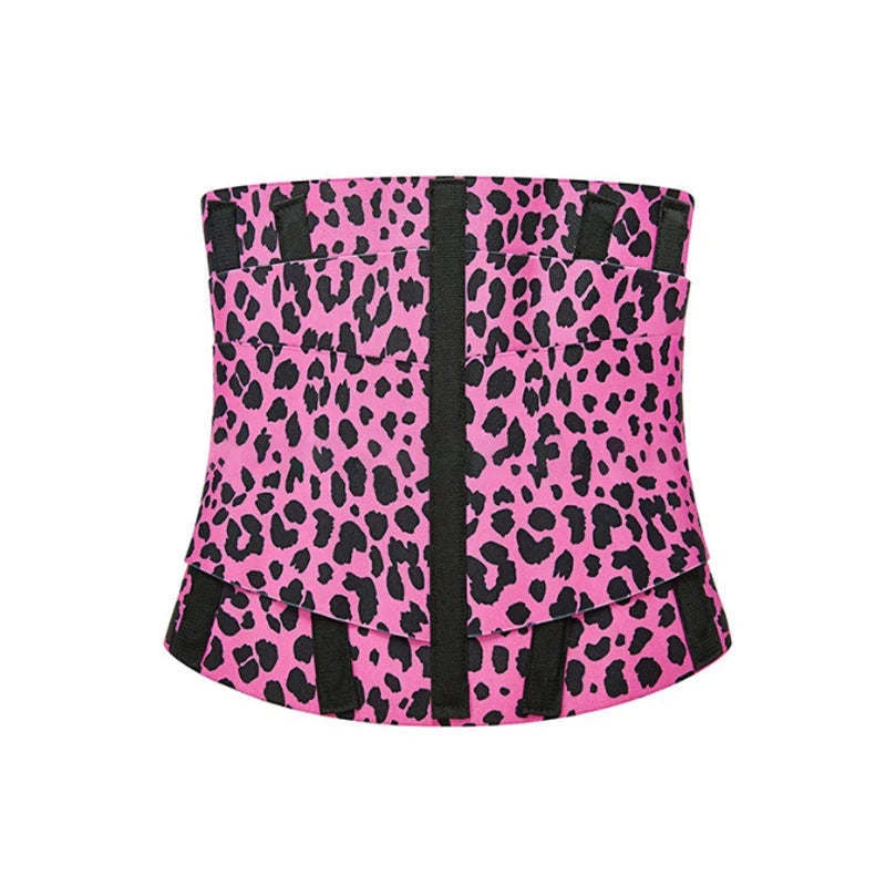 Pink Leopard Print Waist Cincher Wrap