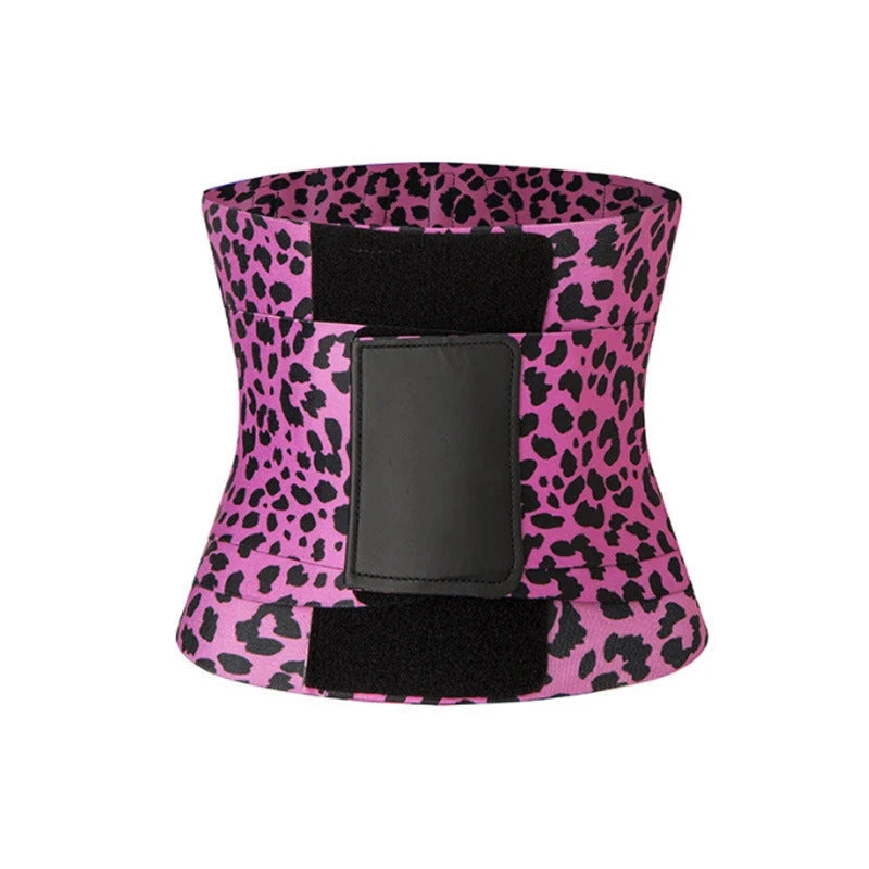 Pink Leopard Print Waist Cincher Wrap