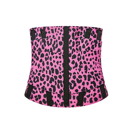 Pink Leopard Print Waist Cincher Wrap