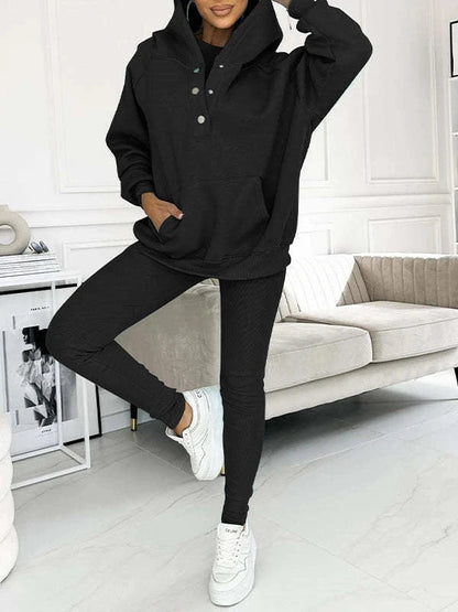 Women’s Off Shoulder Sweatshirt & Leggings Set