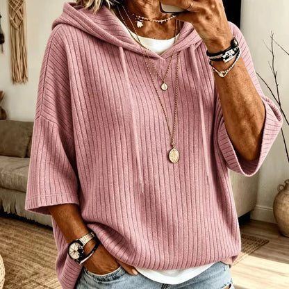 Solid-color Hoodie With Double Hoods And A Drawstring