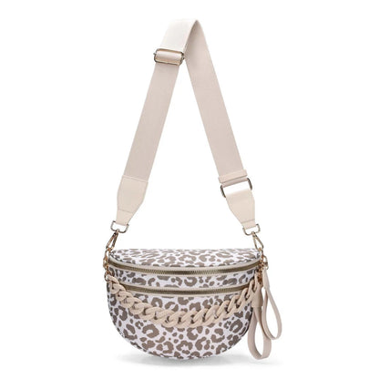 Leopard Print Crossbody Belt Bag