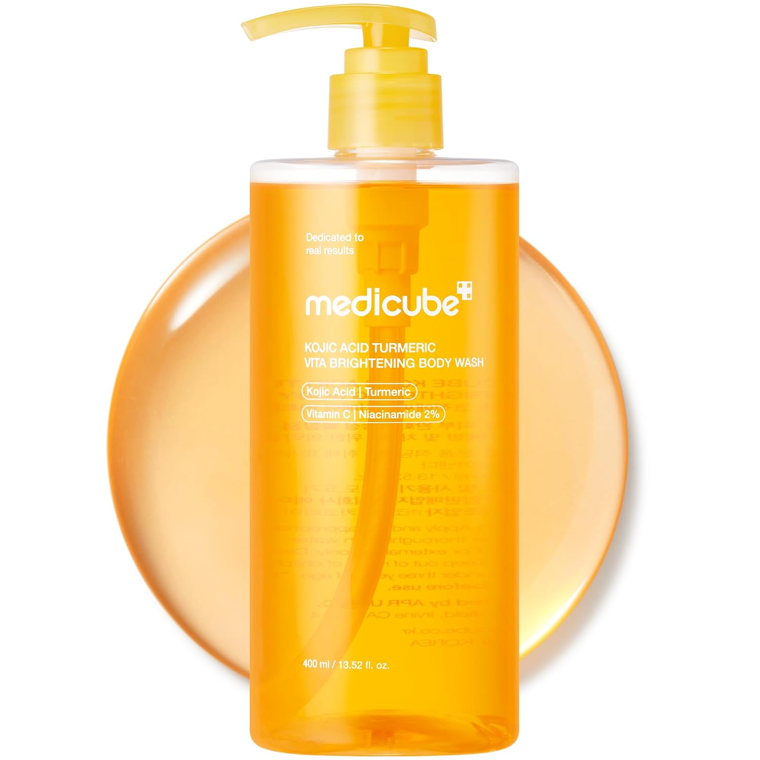 Medicube Kojic Acid Turmeric Brightening Body Wash, 13.52 Fl.Oz