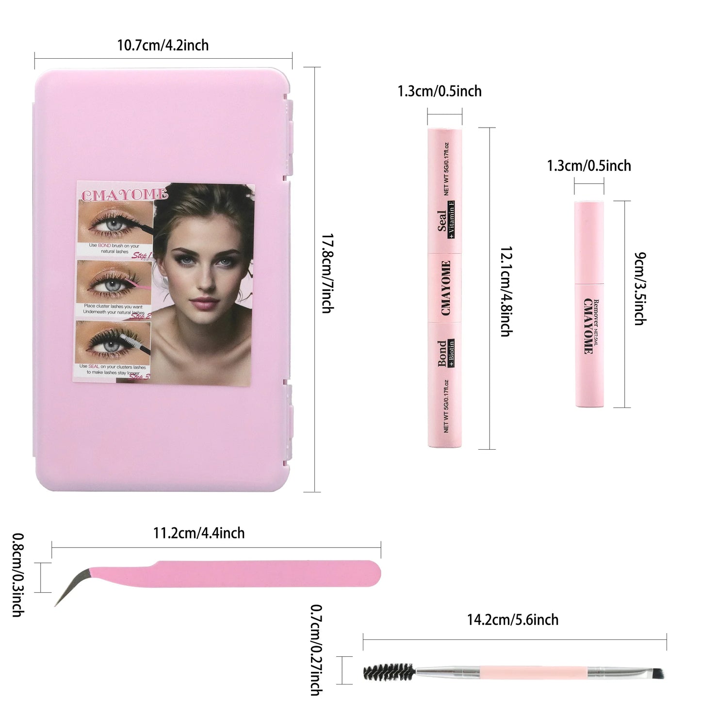 Eyelash 8Cm-16Cm 30+40+50Dindividual Lashes Book Clusters Extensions False Eyelash DIY at Home Cluster Eyelash Extensions Makeup