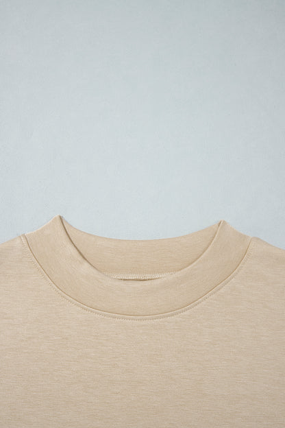 Coffee Brown Camo Sleeve Crewneck Sweatshirt