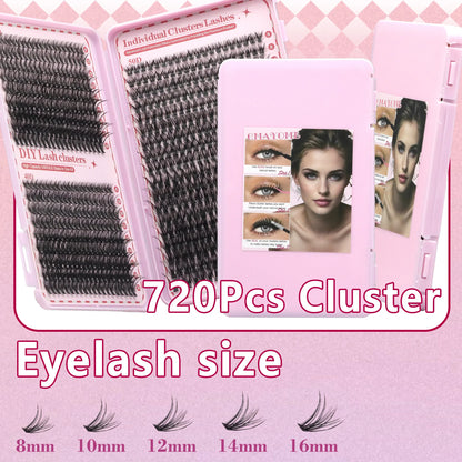 Eyelash 8Cm-16Cm 30+40+50Dindividual Lashes Book Clusters Extensions False Eyelash DIY at Home Cluster Eyelash Extensions Makeup