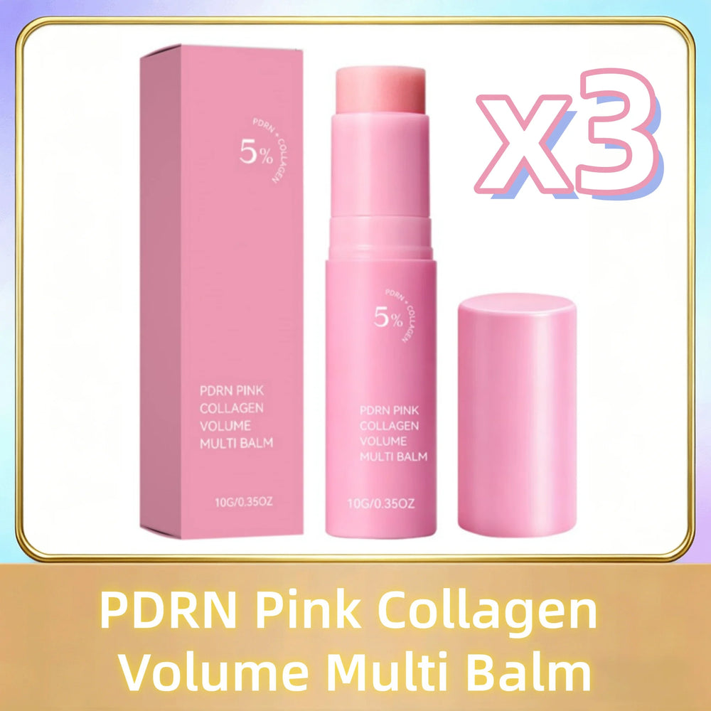 PDRN Pink Collagen Volume Multi Balm Stick Plumping Revitalize Skin Brighten Smooth Fine Lines for Face,Neck,Under Eyes,Lip Care