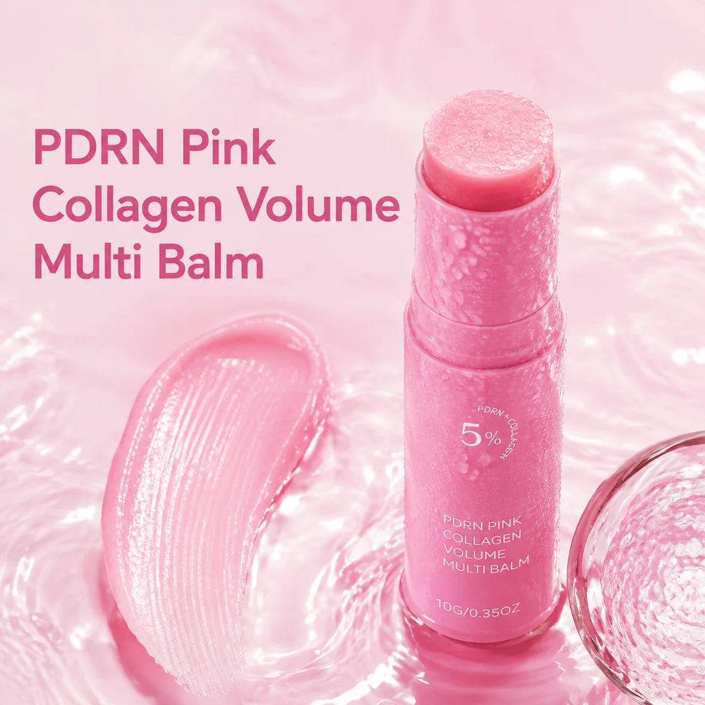 PDRN Pink Collagen Volume Multi Balm Stick Plumping Revitalize Skin Brighten Smooth Fine Lines for Face,Neck,Under Eyes,Lip Care
