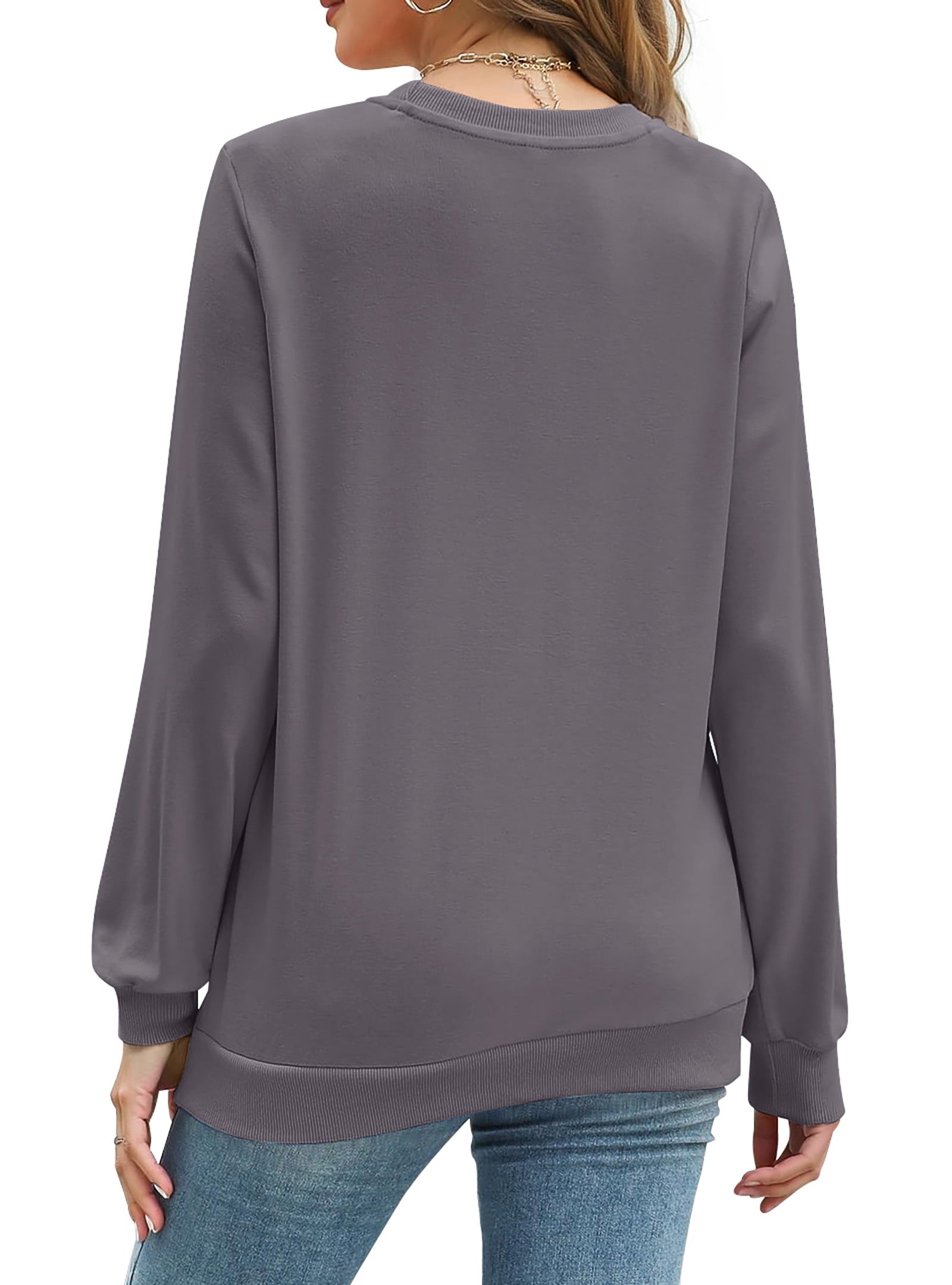 Fall Sweatshirts for Women Crewneck Long Sleeve Shirts Casual Tunic Tops Lightweight Pullover Sweatshirts