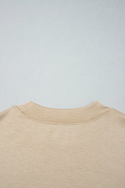Coffee Brown Camo Sleeve Crewneck Sweatshirt