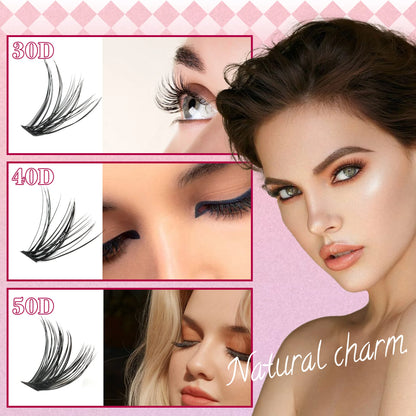 Eyelash 8Cm-16Cm 30+40+50Dindividual Lashes Book Clusters Extensions False Eyelash DIY at Home Cluster Eyelash Extensions Makeup
